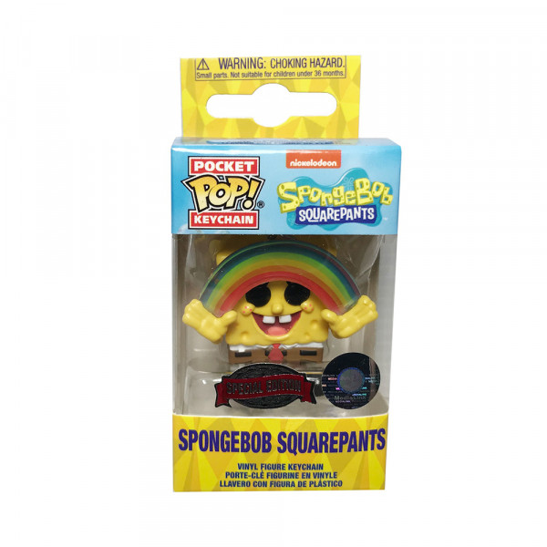 Funko POP! Keychain Spongebob Squarepants: Spongebob with Rainbow